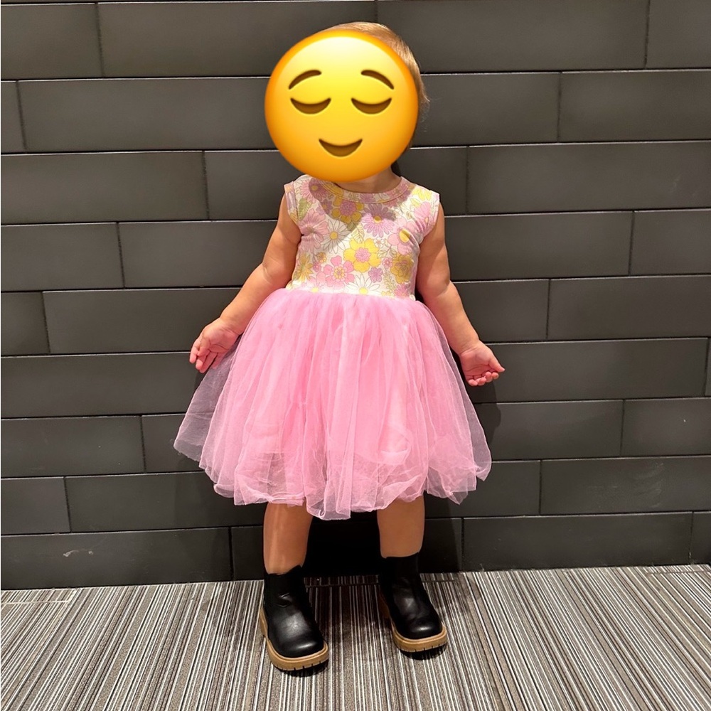 Pink tulle dress